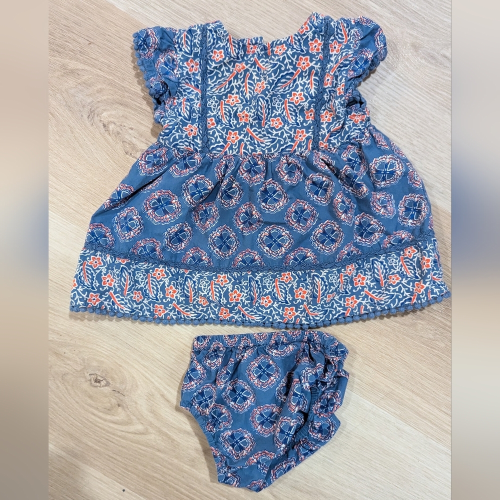 Roller Rabbit Blue and Orange Baby Outfit